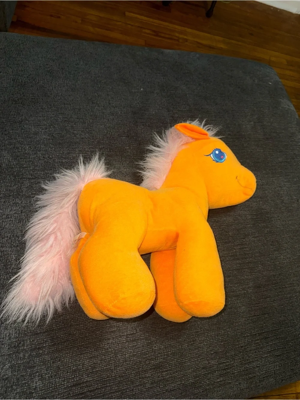 Carousel Soft Toys Orange Plush Pony Horse Pink Mane Stuffed Animal 14” Cute